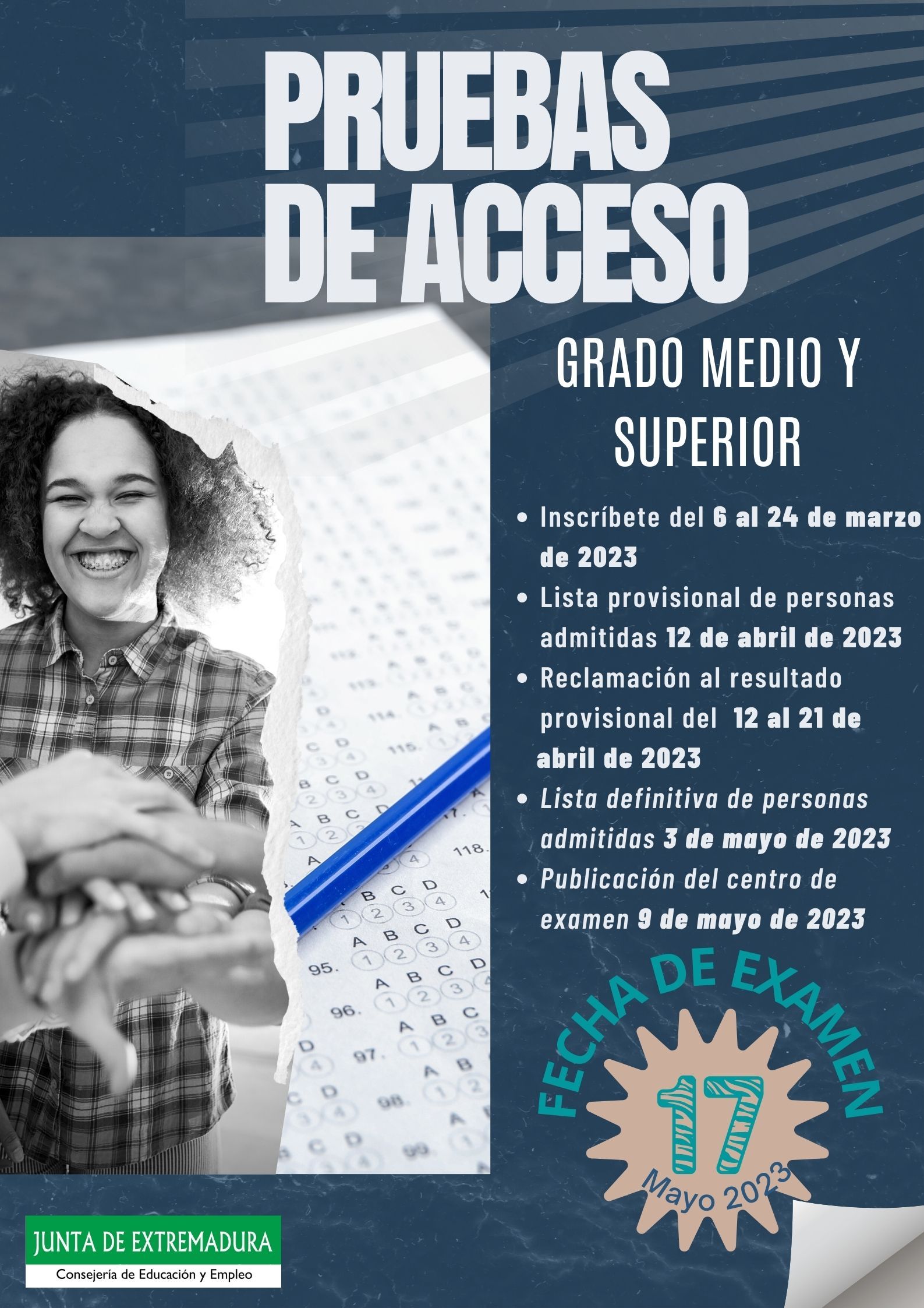 Pruebas de acceso 2023