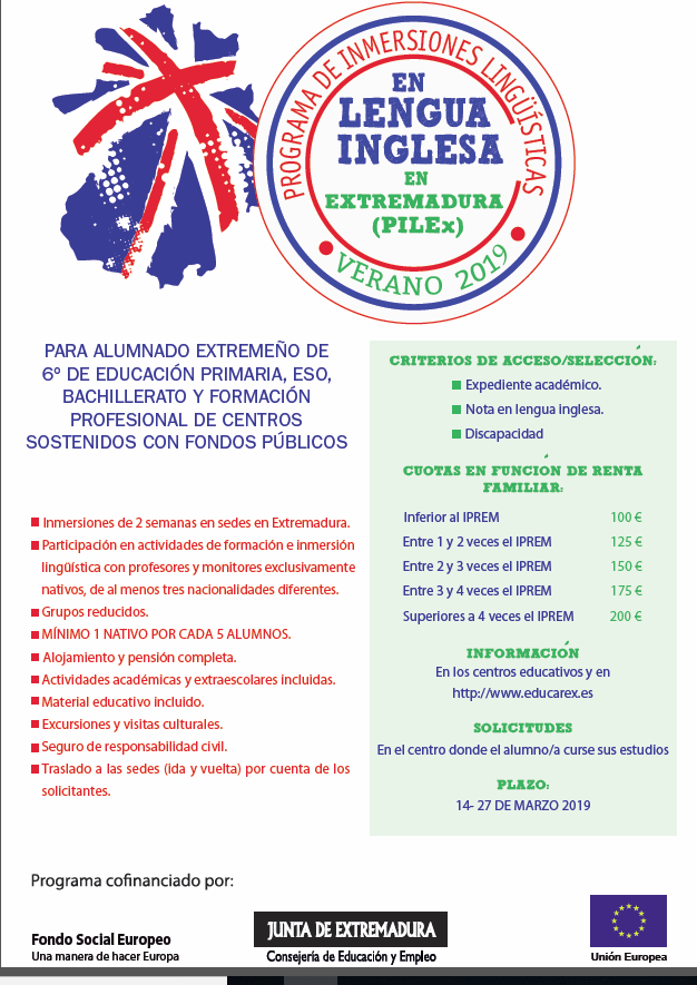 Cartel inmersiones lingüísticas