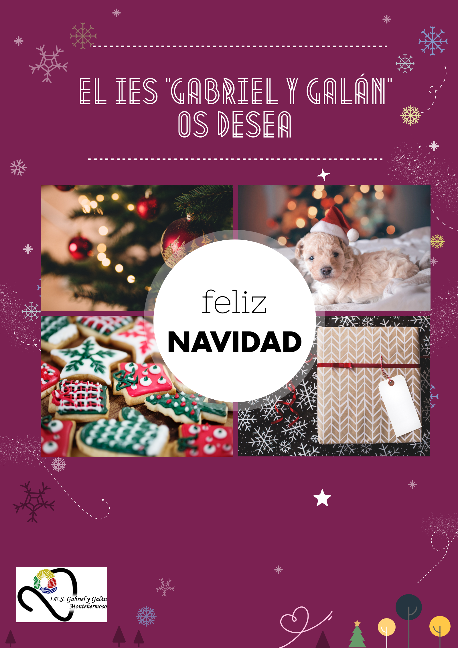 FELICITACIÓN NAVIDEÑA EN BLANCO