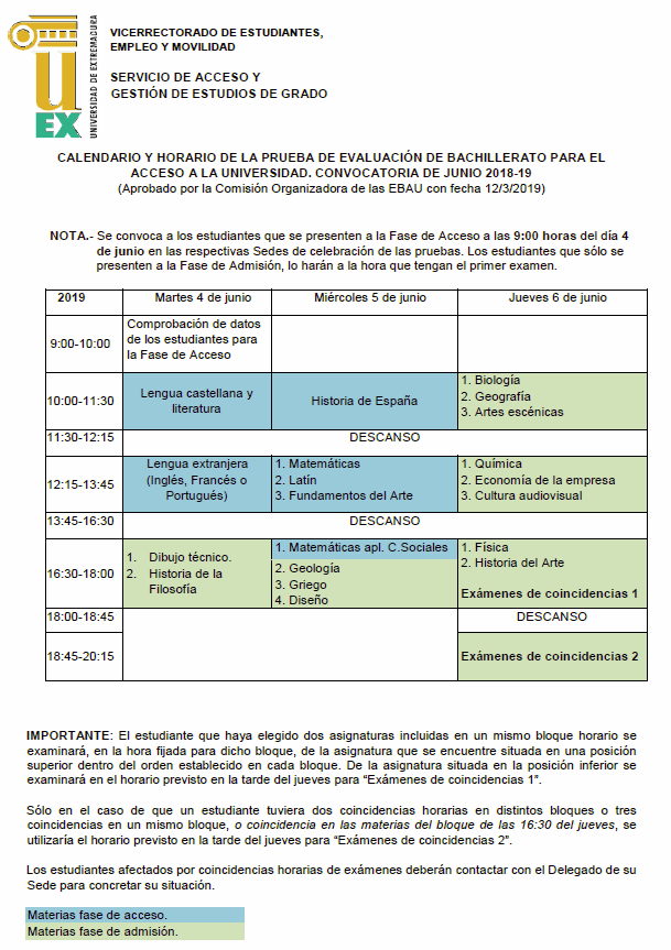 Calendario Ebau Junio 2019